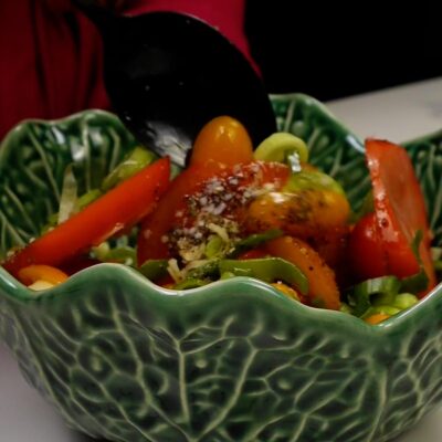 Step 2. Season vegetables