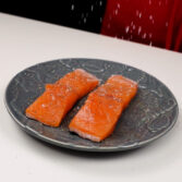 Step 1. Season salmon and chop cashew