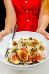 Truffle Mushroom Risotto in Helena's hands