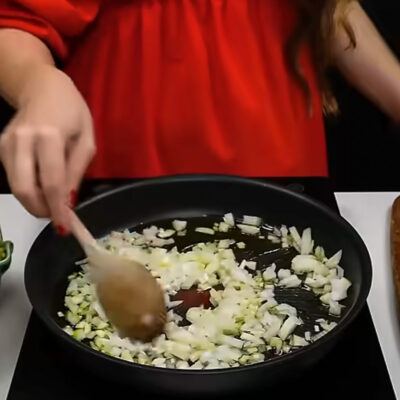Step 2. Cook onions and fish