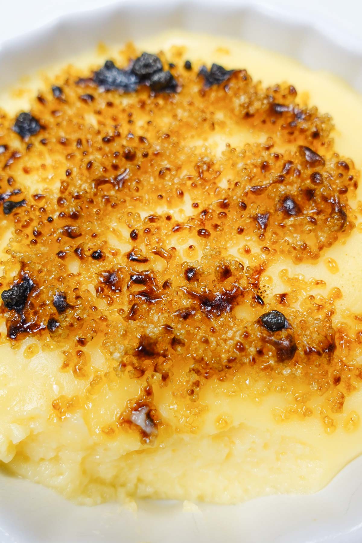 Leite Creme in a white shallow plate