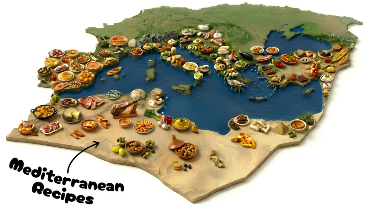Mediterranean recipes map