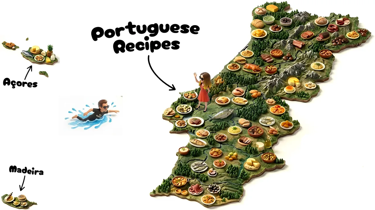 Portuguese recipes map