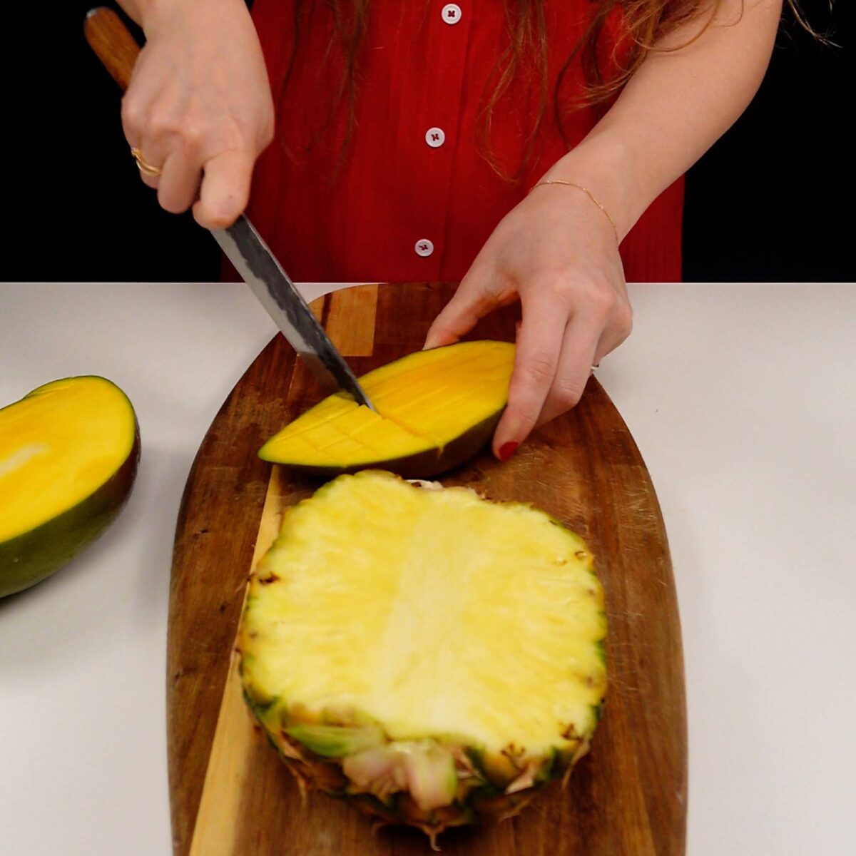 Step 1. Prepare and cut fruits