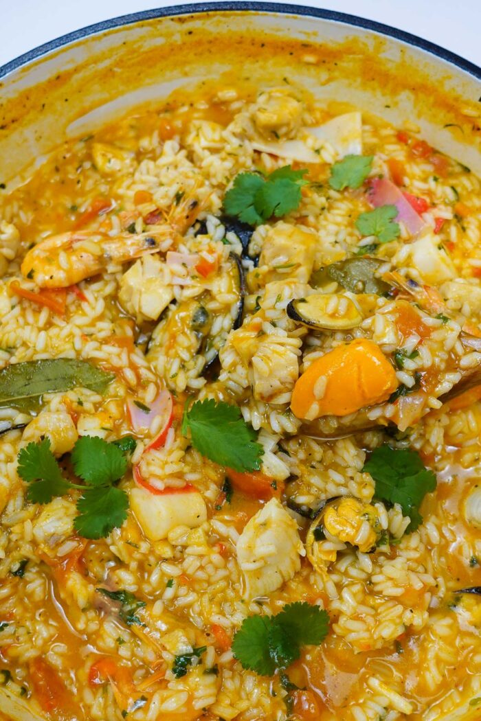 Shell Fish Rice Portugal Portuguese Seafood Rice Recipe - Arroz de Marisco