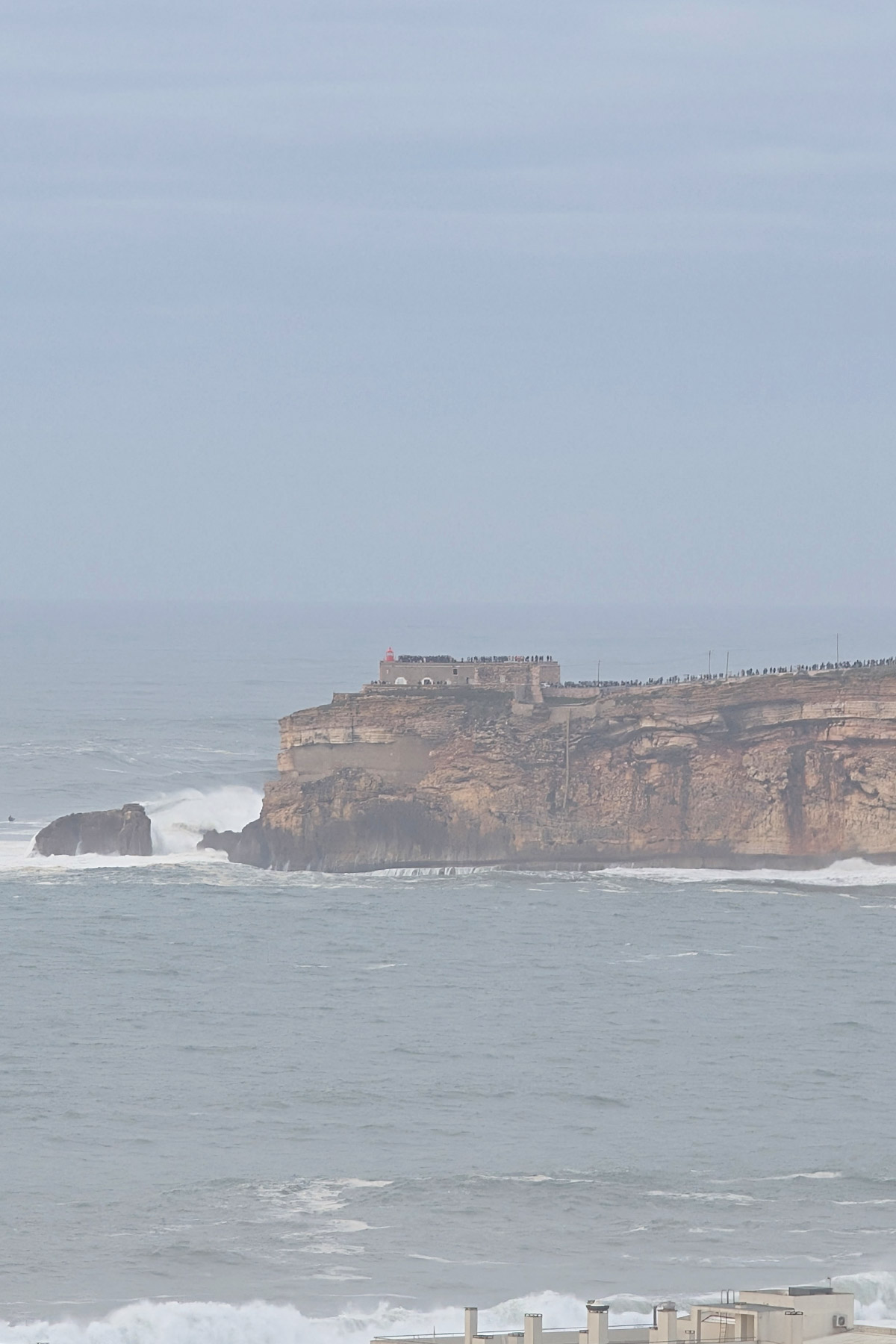The view from Hotel Miramar Sul Nazaré on the cliff