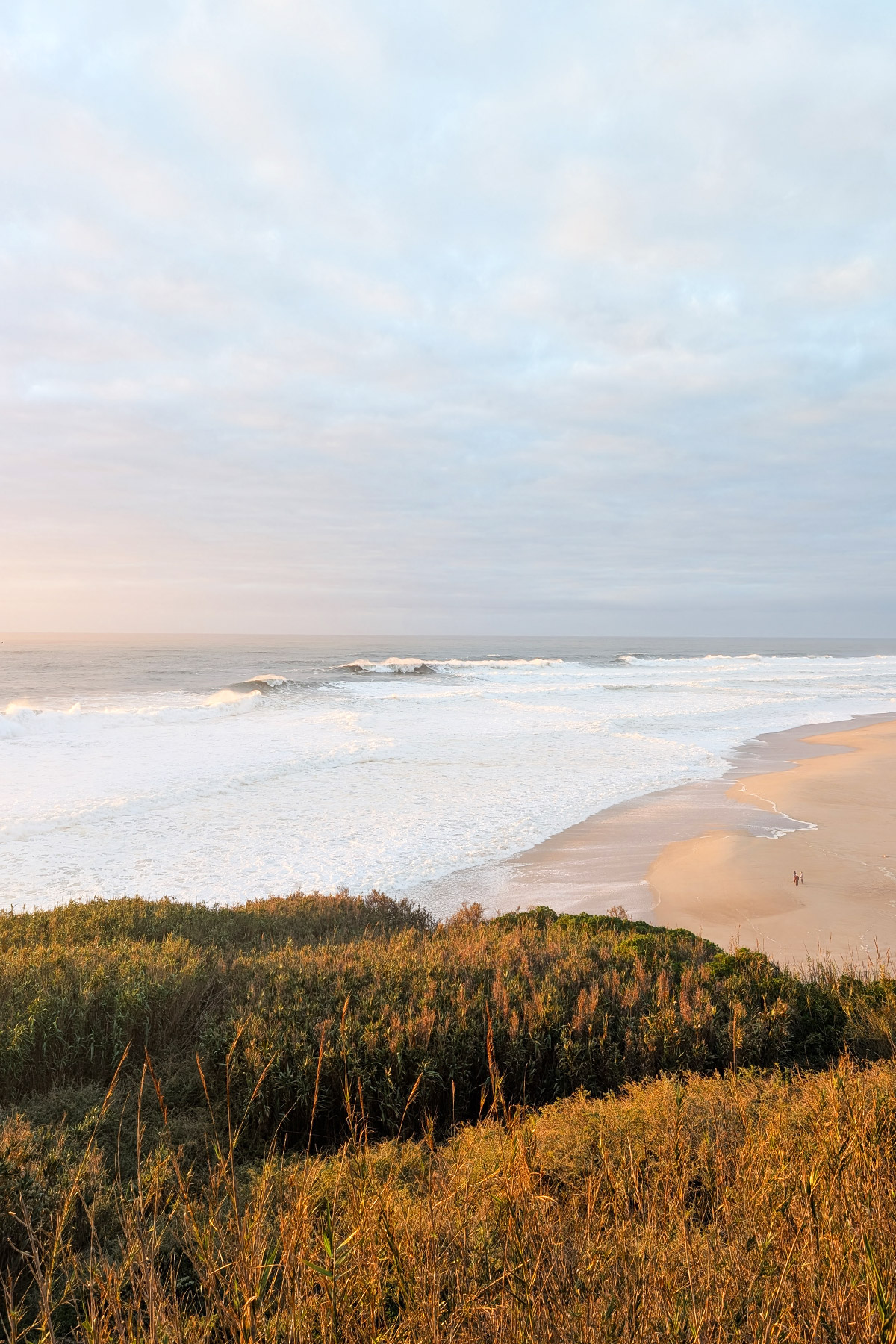 The beautiful coastline of Nazaré, Portugal