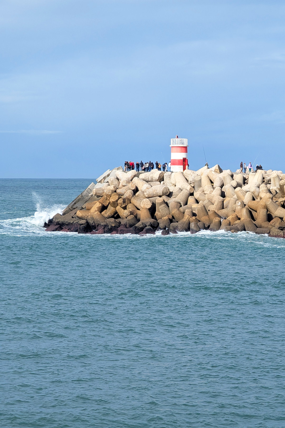 A small lighthouse in Nazaré