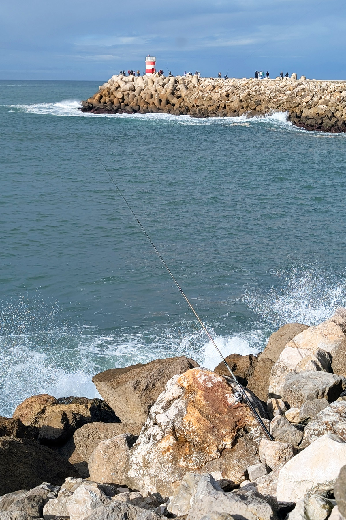 Fishing in Nazaré in Portugal