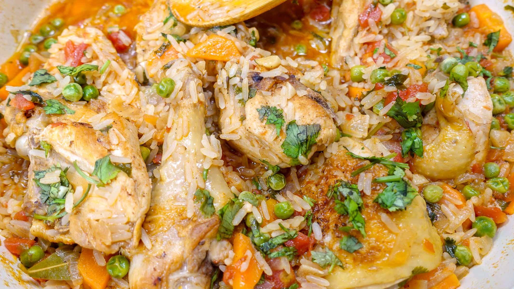 A closeup of delicious chicken rice.